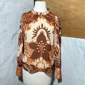 NWT Rachel Zoe western long sleeve blouse women’s size XS